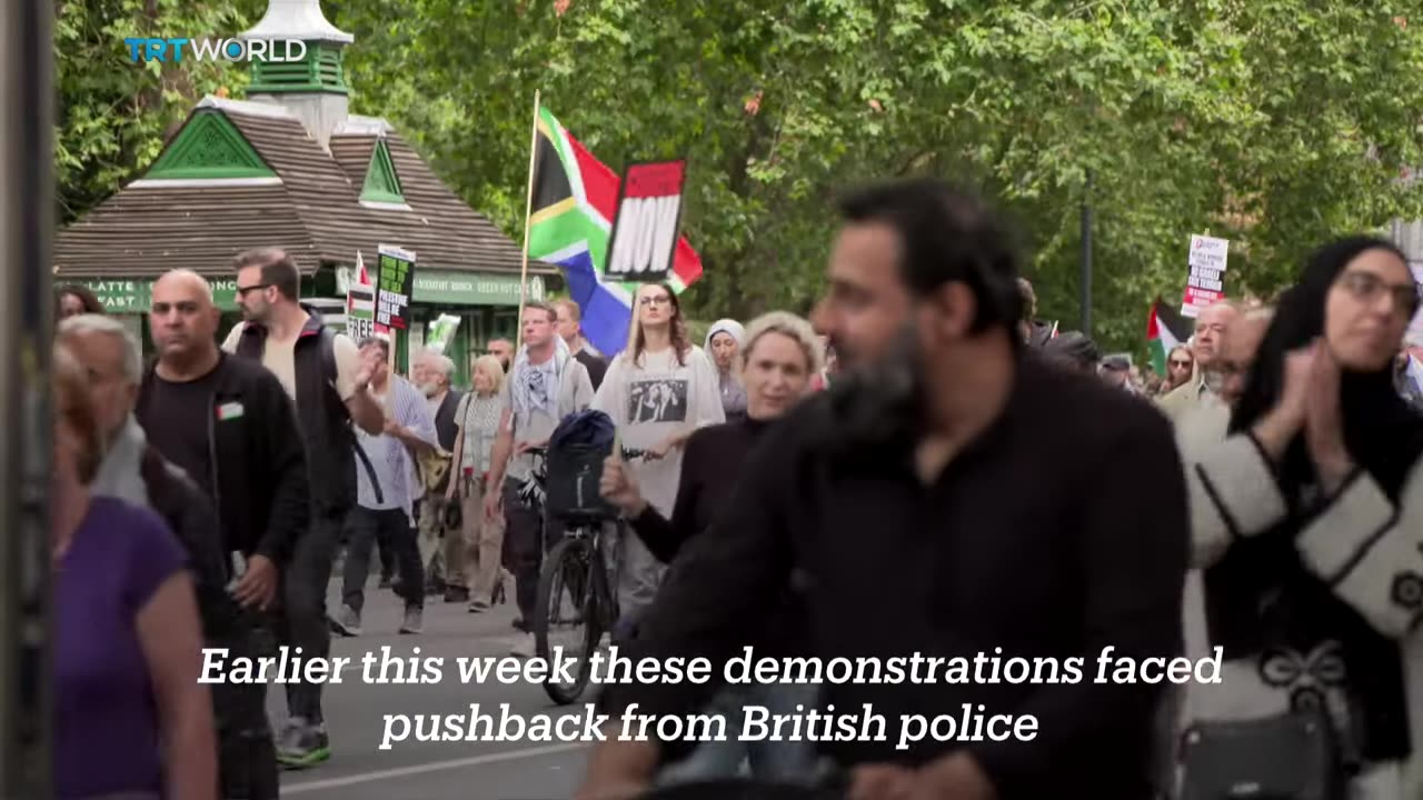 Pro-Palestinian rally held in UK in support of Gaza