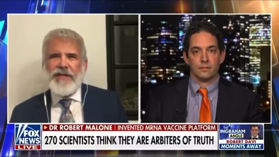 Dr Robert Malone quickly shuts down a critic live on fox news 🔥