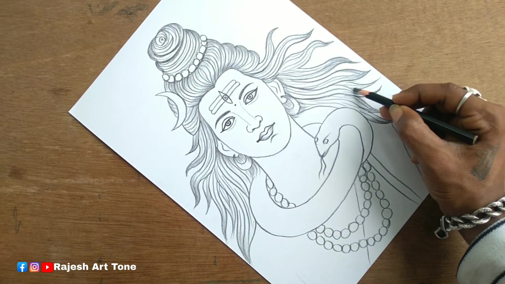 How to draw Lord Shiva | Easy drawing of lord Lord Mahadev | Step by ...
