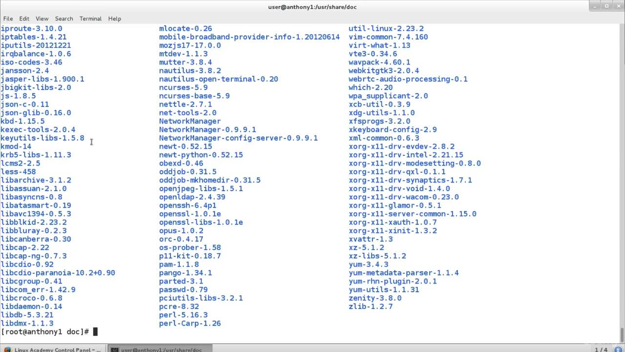 12. Locate, Read and Use System Documentation with man, info and usrsharedoc