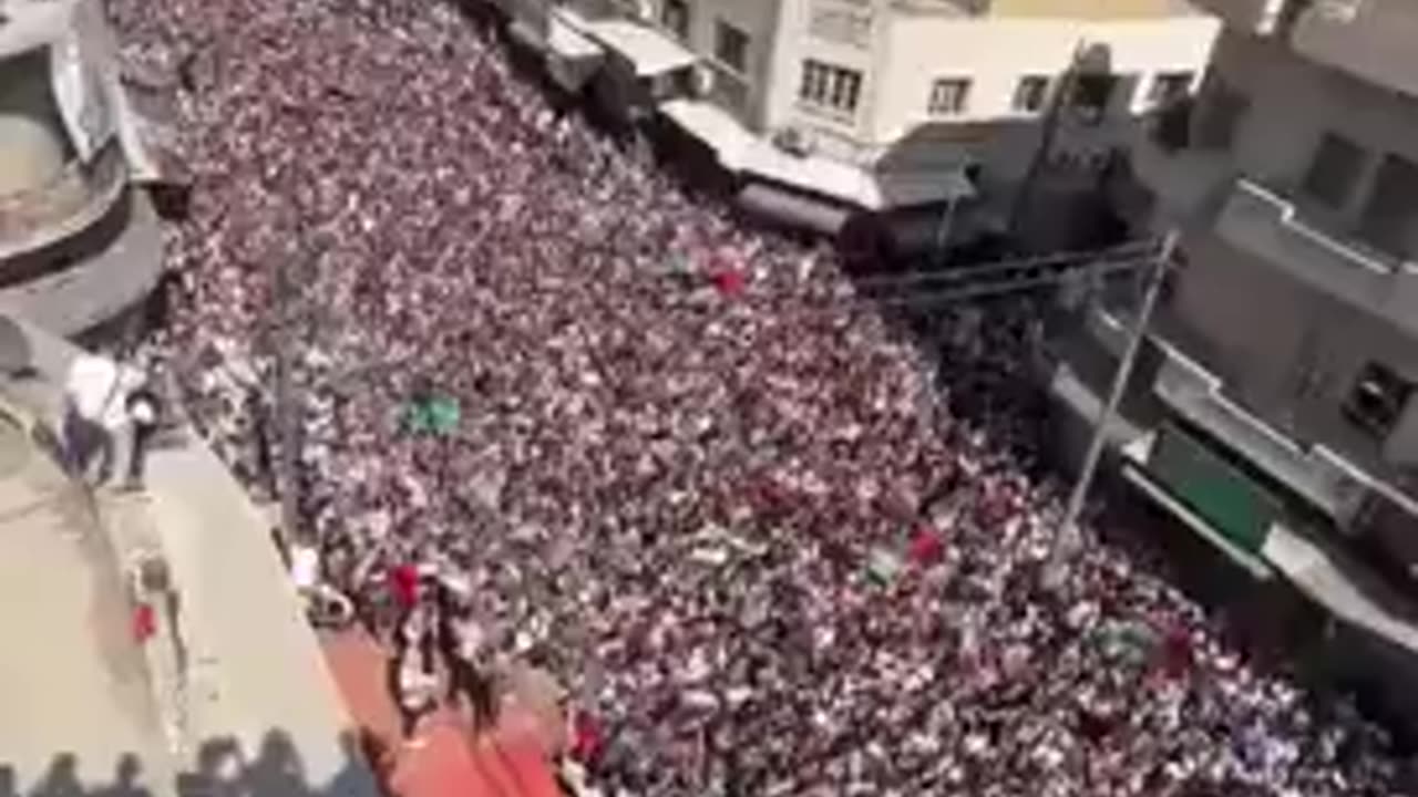 MASSIVE PRO-PALESTINE PROTEST IN JORDAN