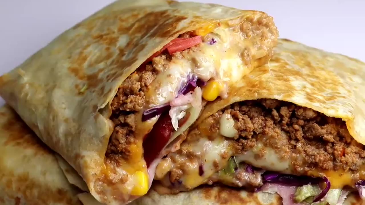 Beef cheese wrap ,beef berrito by Recipes of the world