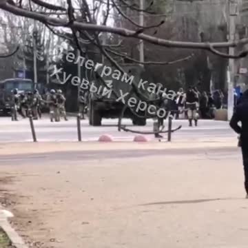 Russian military in the liberated Skadovsk