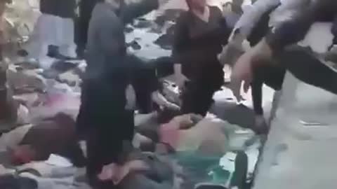 The scene of the terrorist attack in Kabul.