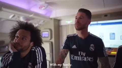 MARCELO, BALE, RAMOS and their teammates - FUNNY MOMENTS Emirates A380!