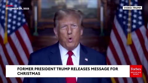 Donald trump wishing merry Christmas