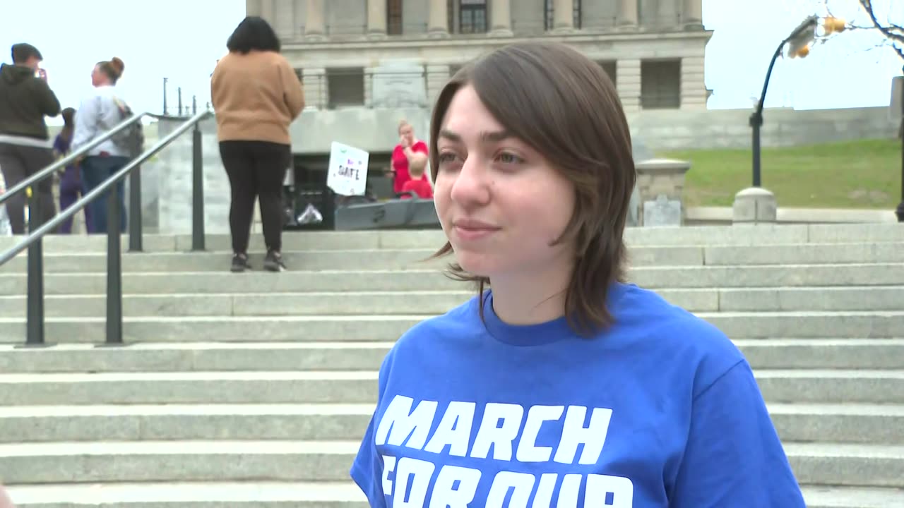 March For Our Lives protest for stricter gun laws outside state capitol in Nashville, Tennessee