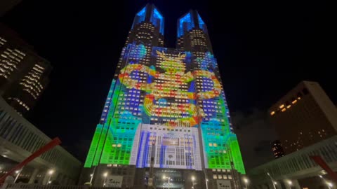 Tokyo Metropolitan Government Building Projection Mapping show