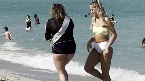 hot day at miami beach