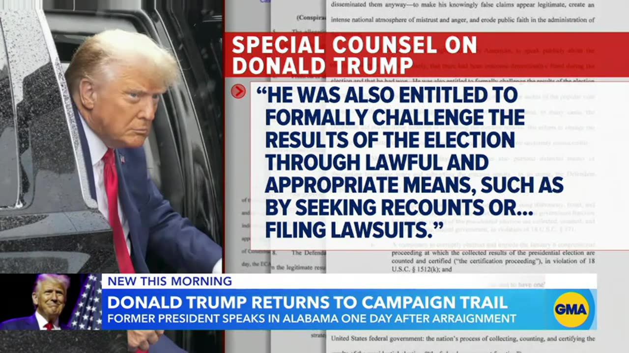 Former president Donald Trump back oncampaign trail GMA