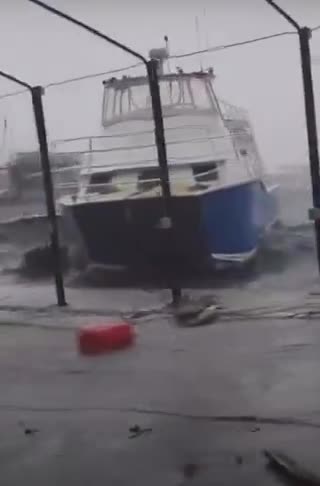 Hurricane Beryl triggers a surge in the sea level at Carenage in St. George's, Grenada