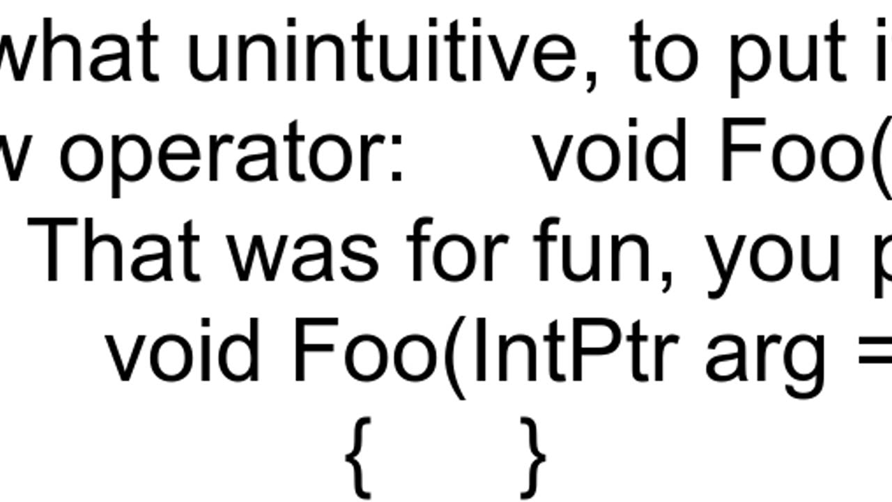 C default parameter value for an IntPtr