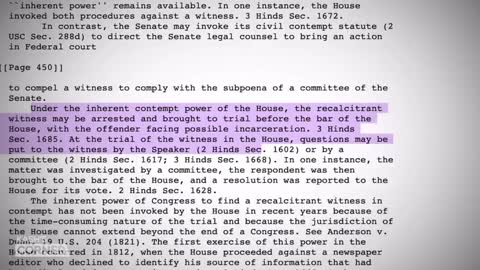 Kash Patel explains that Congress actually has the power to arrest people. ...