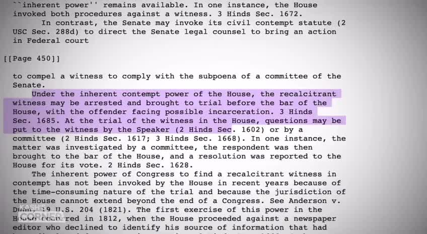 Kash Patel explains that Congress actually has the power to arrest people. ...