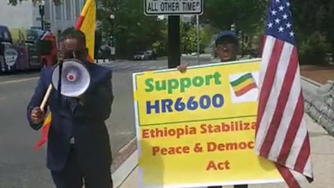 Support HR6600 - ሺመልስ ብቻዉን ሰላማዊ ሰልፍ በዋሺንግተን ሲያደርግ ተመልከቱ. Please share.