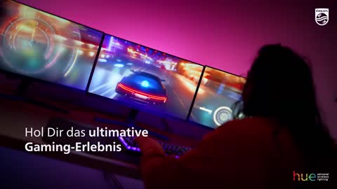 Philips Hue Play Gradient Lightstrip für drei Monitore