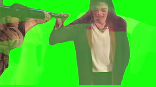 Michael Jackson Lowering a Gun | Green Screen