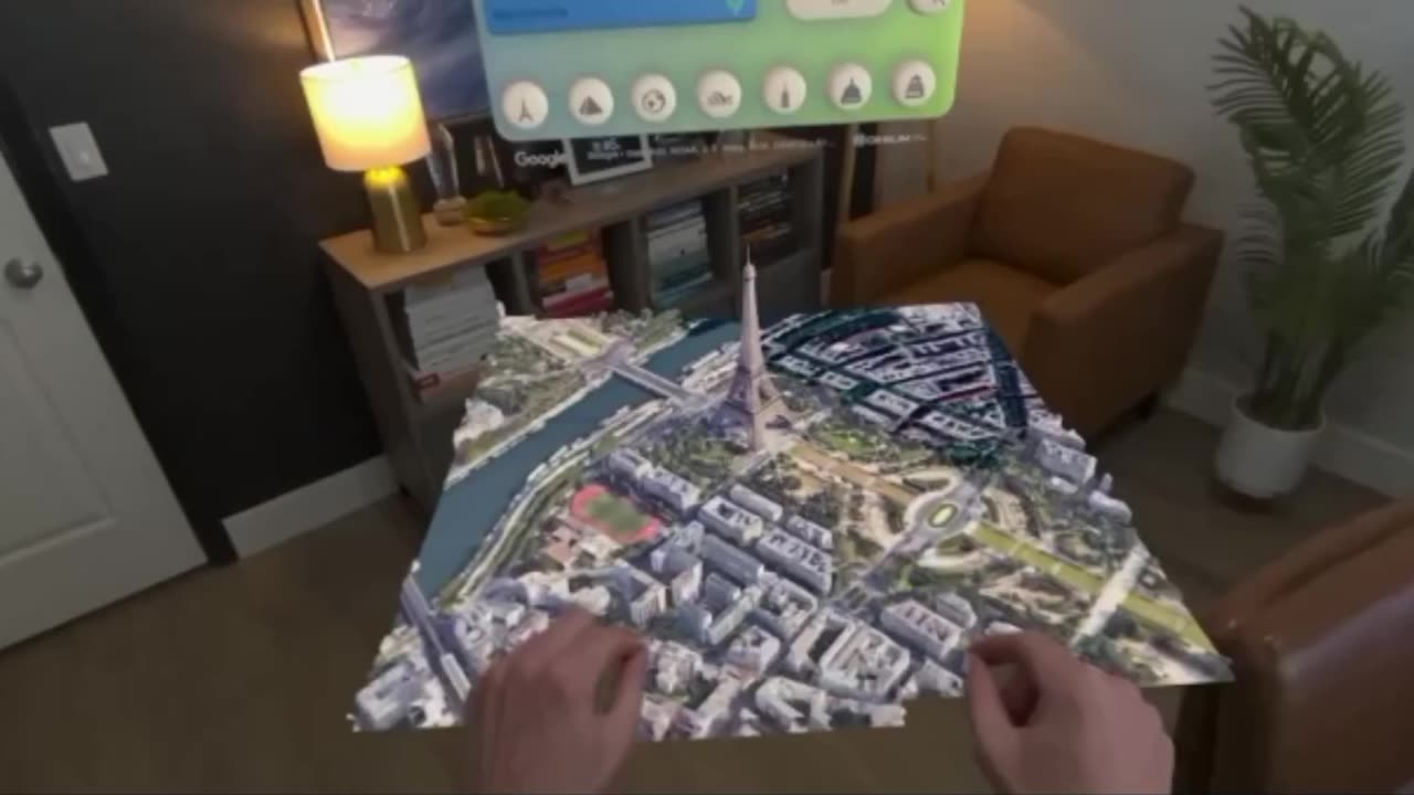 Изучение достопримечательностей с помощью Apple Vision Pro.
