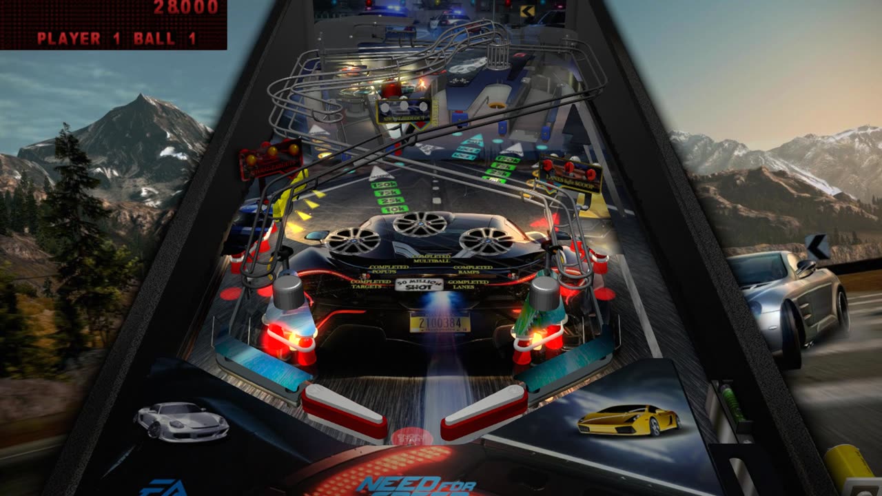 Need For Speed Visual Pinball gameplay