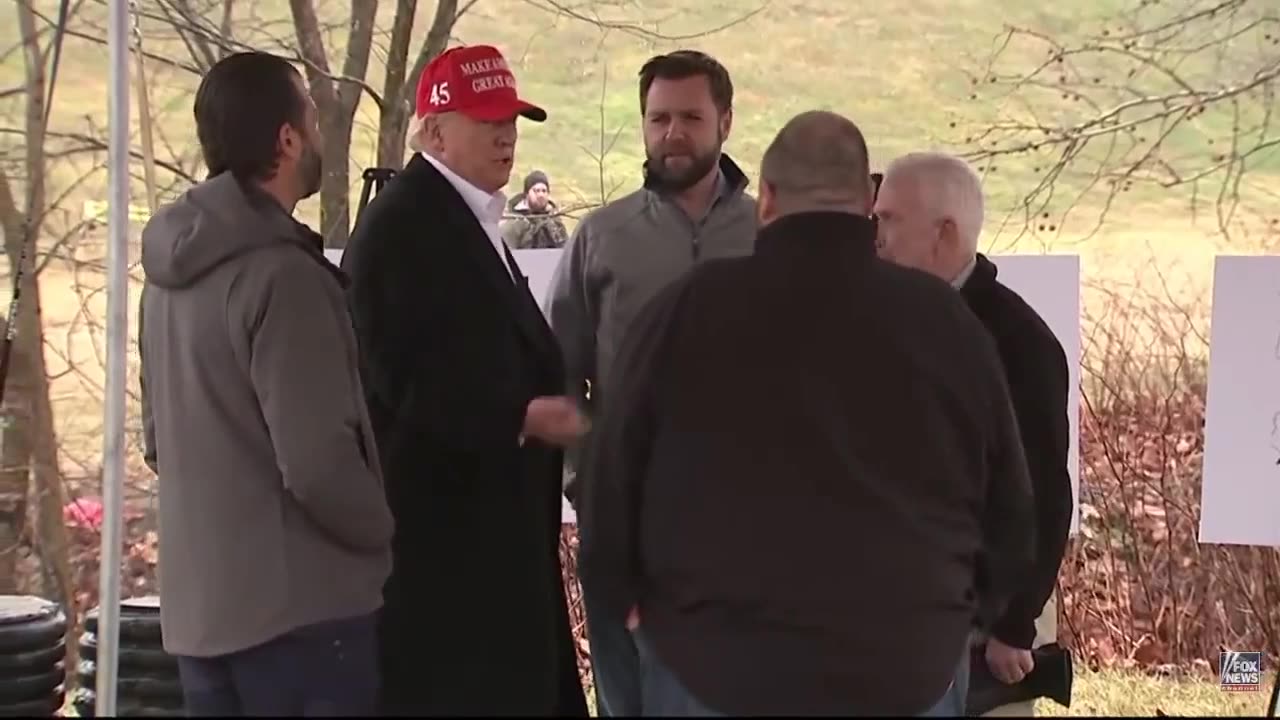 Trump walking through East Palestine