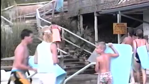Holden 1990 water slide with dad