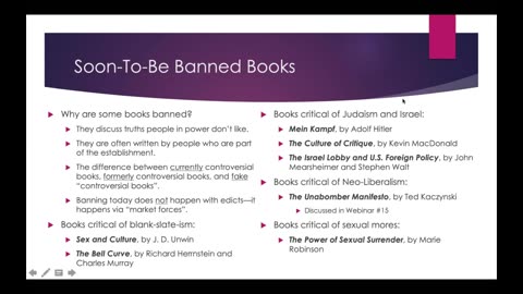 Weekly Webinar #28: “Soon-To-Be Banned Books”