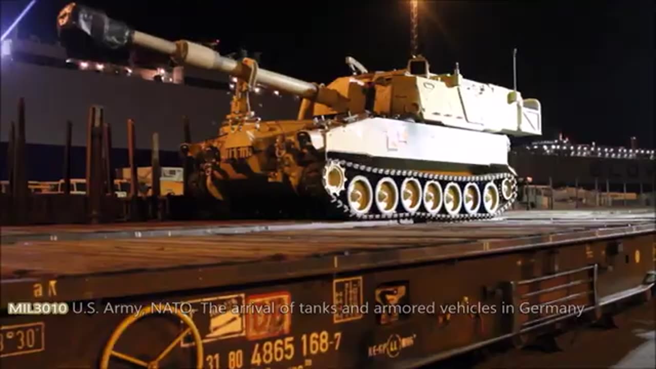 U.S. Army, NATO. A huge number of M1A2 Abrams tanks arrived in Eastern Europe.