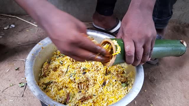 Hyderabad Chicken Biryani India cooking