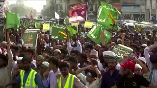 Pakistanis protest over derogatory remarks made about Prophet Mohammad