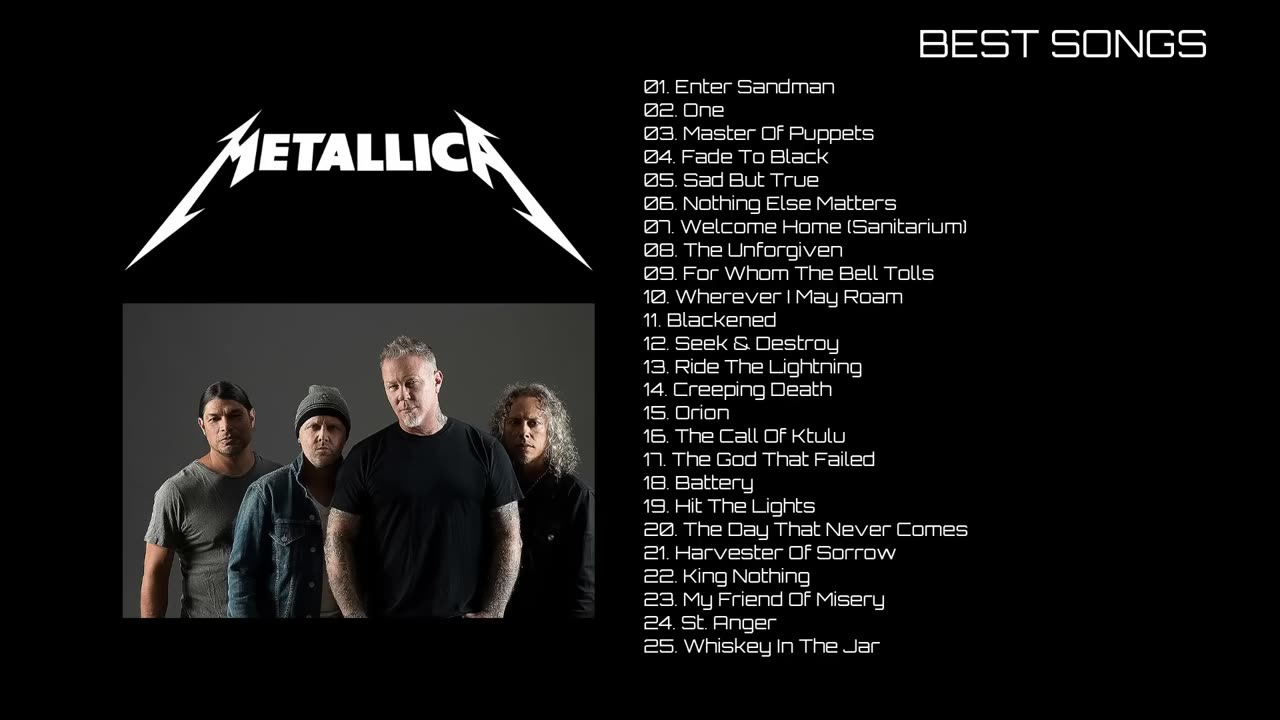 Metallica - Best Songs | 25 Playlist