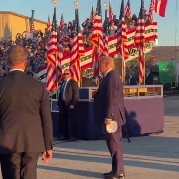 Trump enters the rally to the Undertakers Song