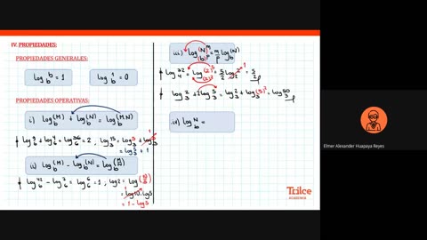 TRILCE SEMESTRAL 2021 | SEMANA 17 | ÁLGEBRA: LOGARITMOS EN R