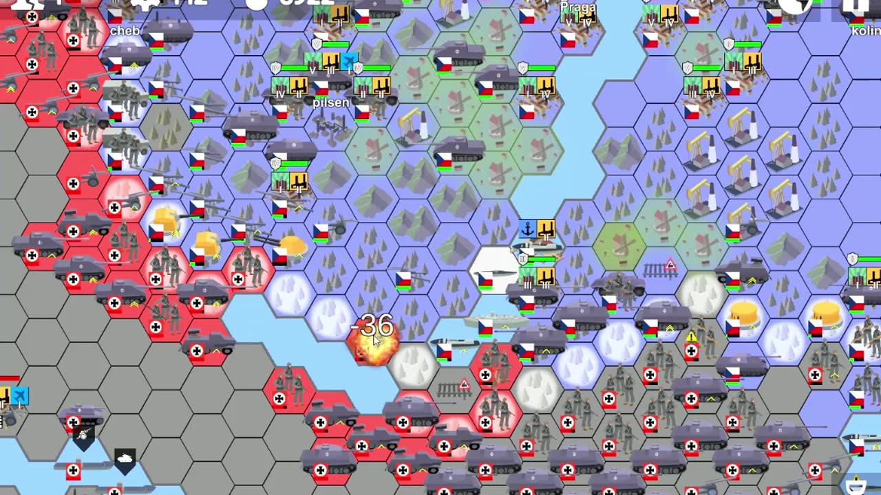 The War between Germany and Czechoslovakia reaches a stalemate in the game Armchair Commander