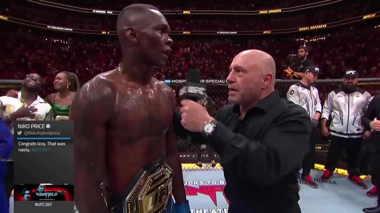 Israel Adesanya Octagon Interview UFC 287