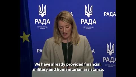 European Parliament President Roberta Metsola in Ukraine