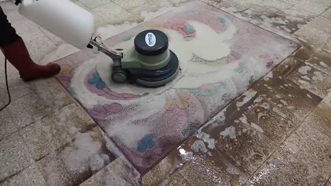 Extremely dirty carpet cleaning satisfying rug cleaning ASMR