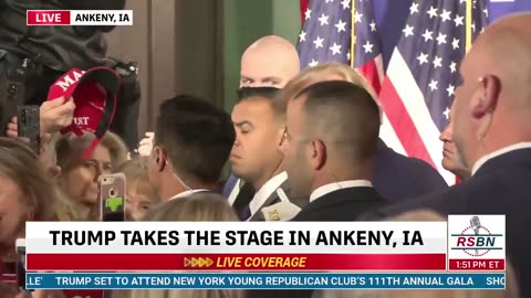 President Trump greets the crowd of supporters & signs autographs in Ankeny, Iowa.