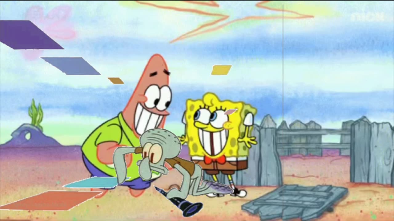 Squidward Is Playing With Tiles While SpongeBob And Patrick See An Opportunity 🌈