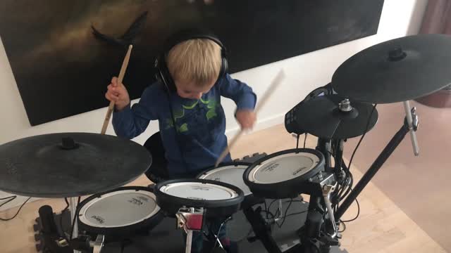 Child drummer ha ha