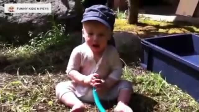 Babies and KIDS water fails! Try not to laugh! FUNNY and CUTE