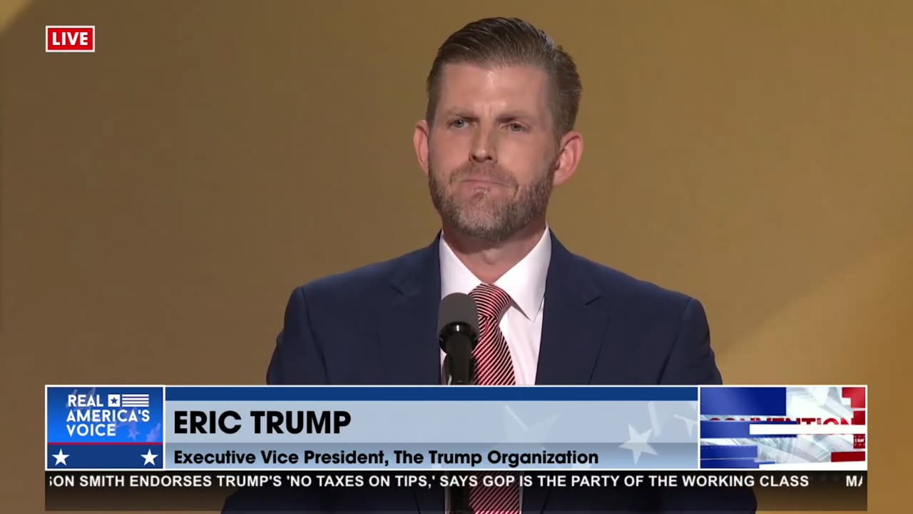 Eric Trump Delivers Powerful Message to His Father and Every Hurting American [Full Speech]