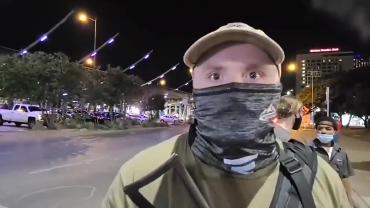 Garrett Foster discussing his carrying of an AK-47 during BLM riot in Austin, July 25, 2000