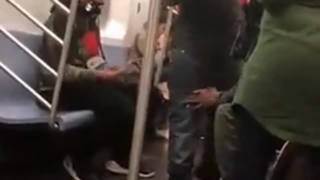 Fight in USA Metro Train