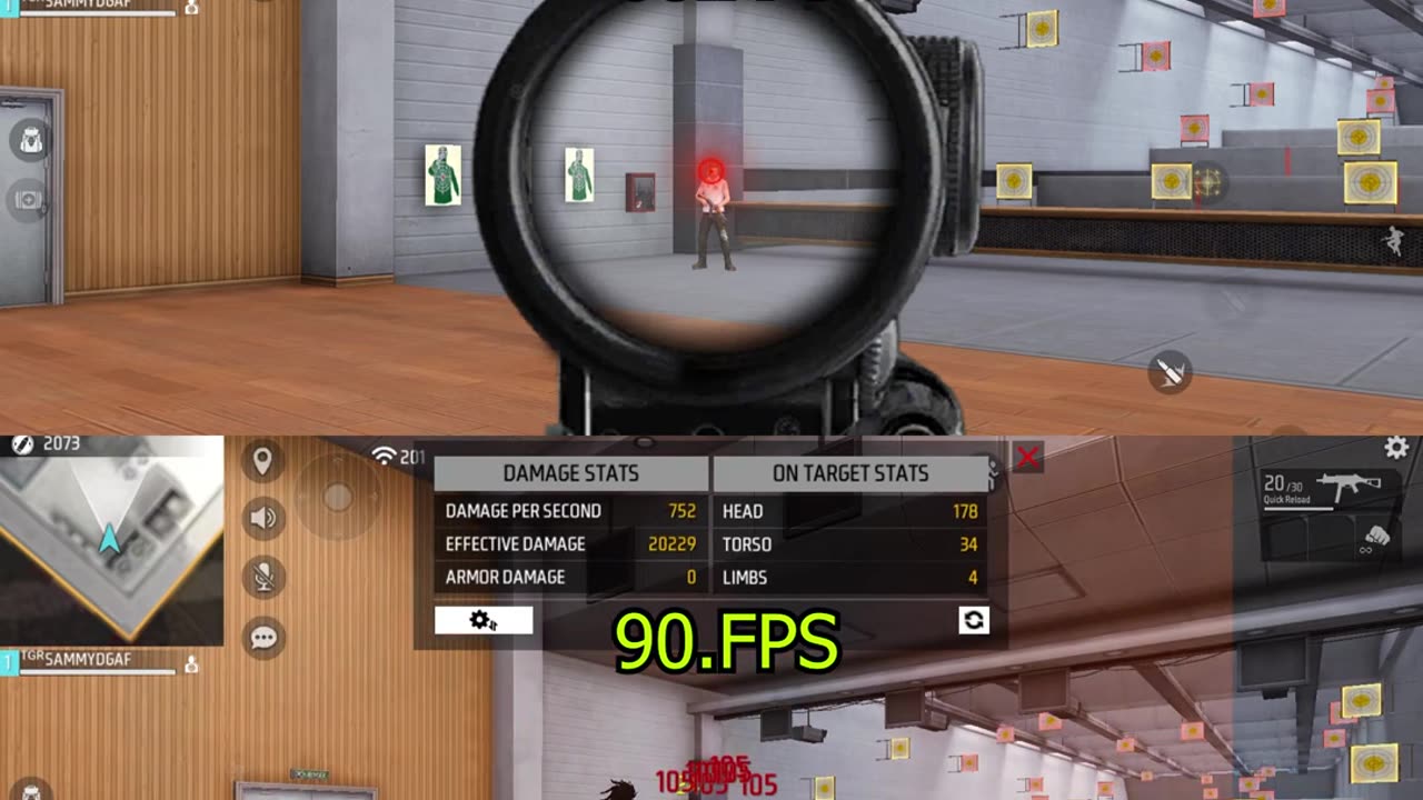 60 Fps vs 90 Fps free fire short