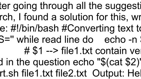 Convert vertical text into horizontal in shell