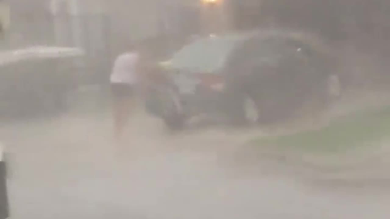 Catching your neighbor wash their car during the hurricane