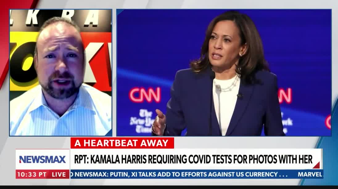 TPM's Ari Hoffman reacts to Kamala Harris requiring COVID tests if people wish to take photos with her at Tuesday’s Senate swearing: "It's unbelievable..."