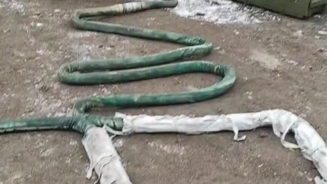 Ukrainians Recover Soviet Explosive Demining Device