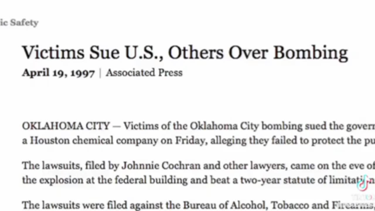 FALSE FLAG OKLAHOMA CITY BOMBING