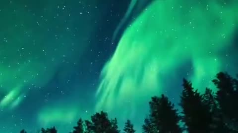 Magical Northern Lights over Lapland, Finland